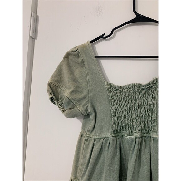 Louna Green Denim Mini Dress Size Small $128 - Picture 13 of 14